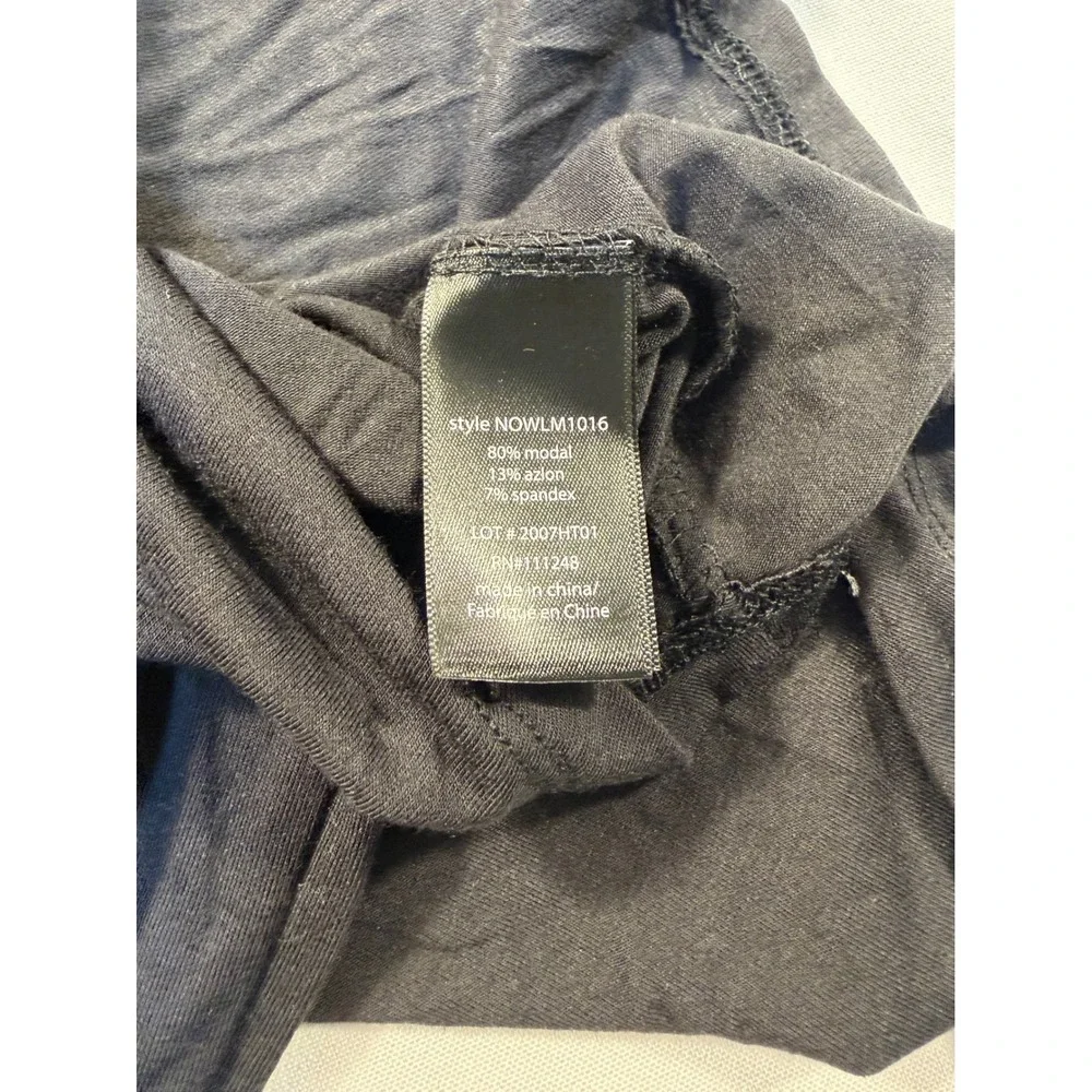 Barefoot Dreams Luxe Milk Jersey V-Neck‎ Long Sleeve Top Black XL blause
